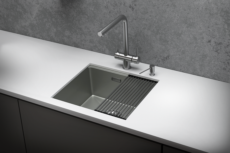 KS-5045U, СТАЛЬ МАТОВАЯ , стальная кухонная мойка KITCHEN SPACE