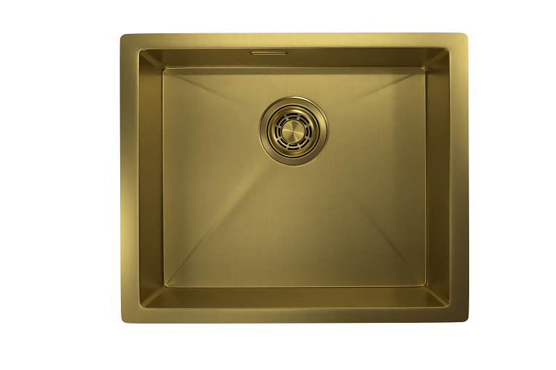 5445U, ЗОЛОТО САТИН, стальная кухонная мойка