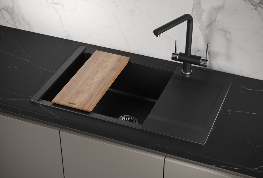 ES-7807, ТУРМАЛИН, кухонная мойка, кварц, ESTETICA