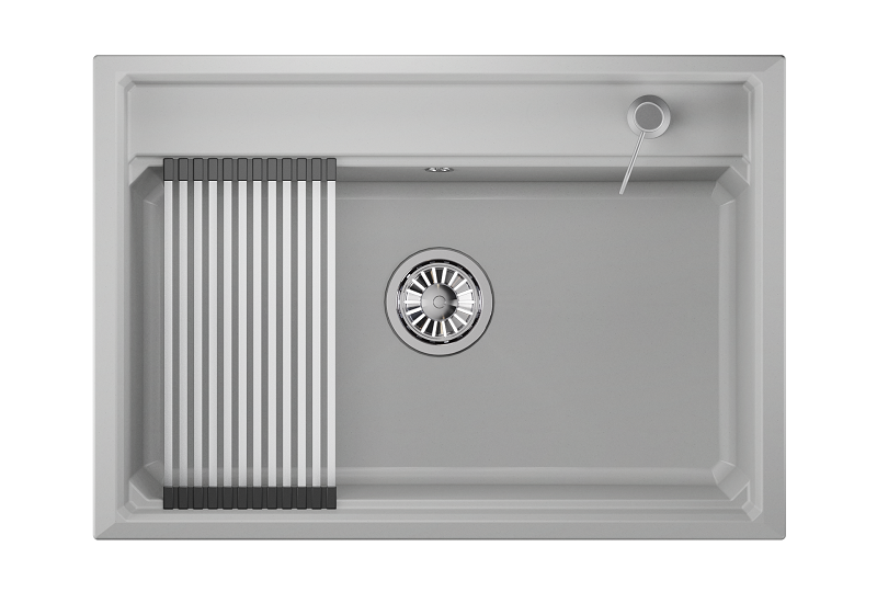 KS-7301, АРКТИК (БЕЛЫЙ), кухонная мойка, кварц