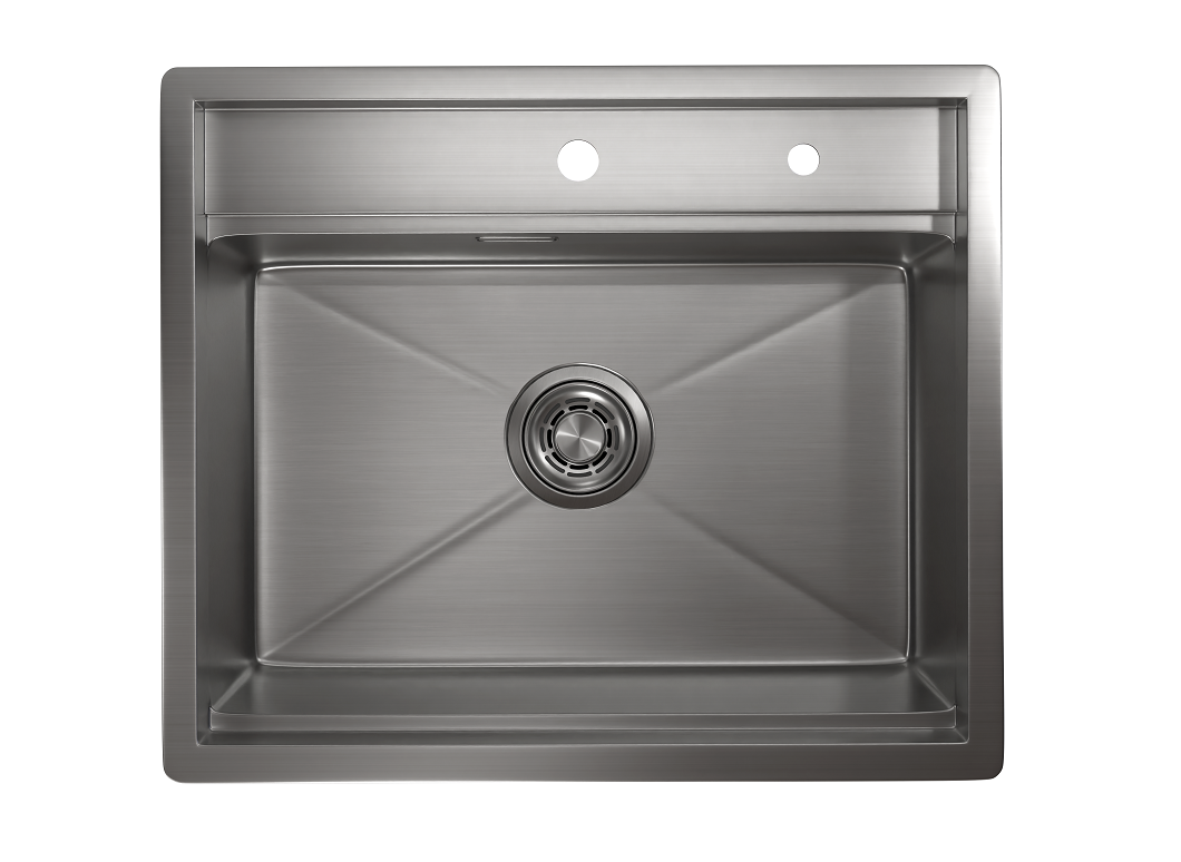 KS-6051, СТАЛЬ САТИН, стальная кухонная мойка KITCHEN SPACE