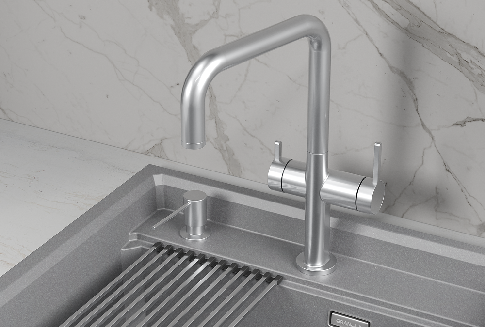KS-8275, НЕРЖ, СМЕСИТЕЛЬ КУХОННЫЙ KITCHEN SPACE KS-8275, НЕРЖ, СМЕСИТЕЛЬ КУХОННЫЙ KITCHEN SPACE