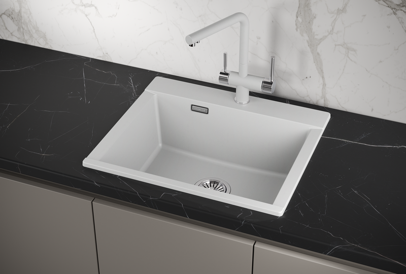 ES-5804, АРКТИК (БЕЛЫЙ), кухонная мойка, кварц, ESTETICA