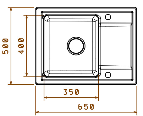 HI-65, ГИБРИД  кухонная мойка ,  кварц