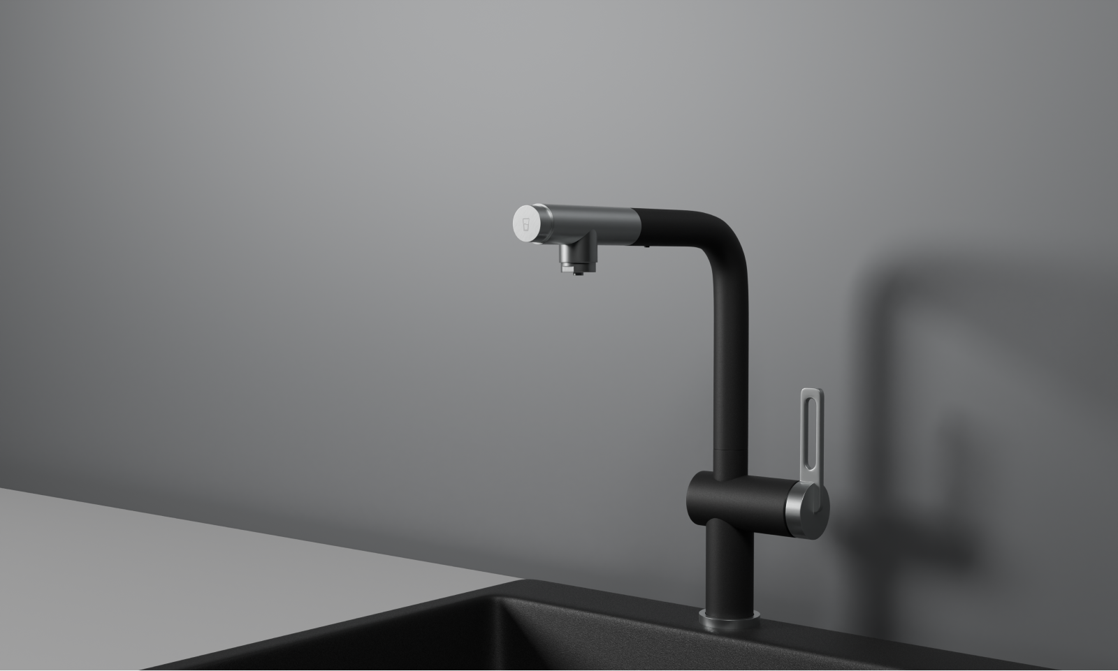 GR-8169, ТУРМАЛИН, СМЕСИТЕЛЬ КУХОННЫЙ С ВЫДВИЖНЫМ ИЗЛИВОМ