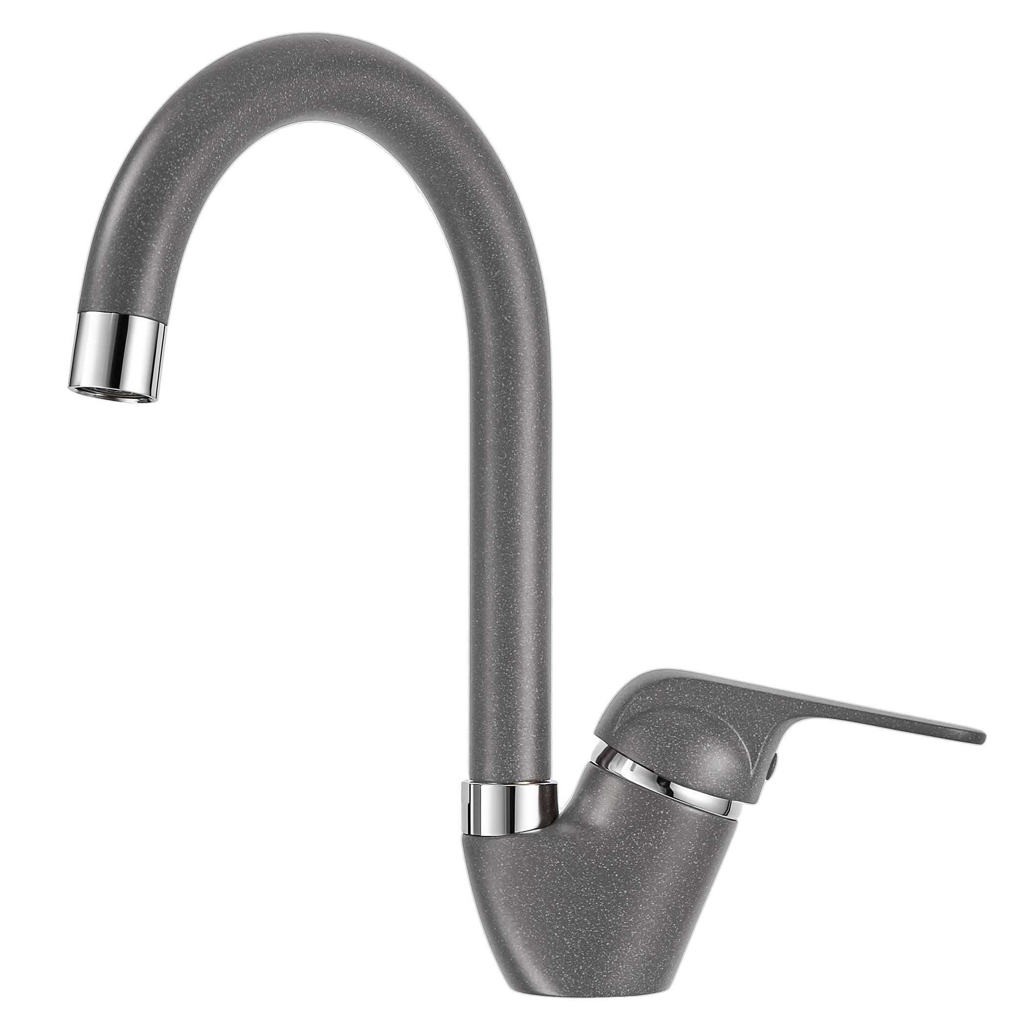 1024, ГРАФИТ (ЧЁРНО-СЕРЫЙ), СМЕСИТЕЛЬ КУХОННЫЙ