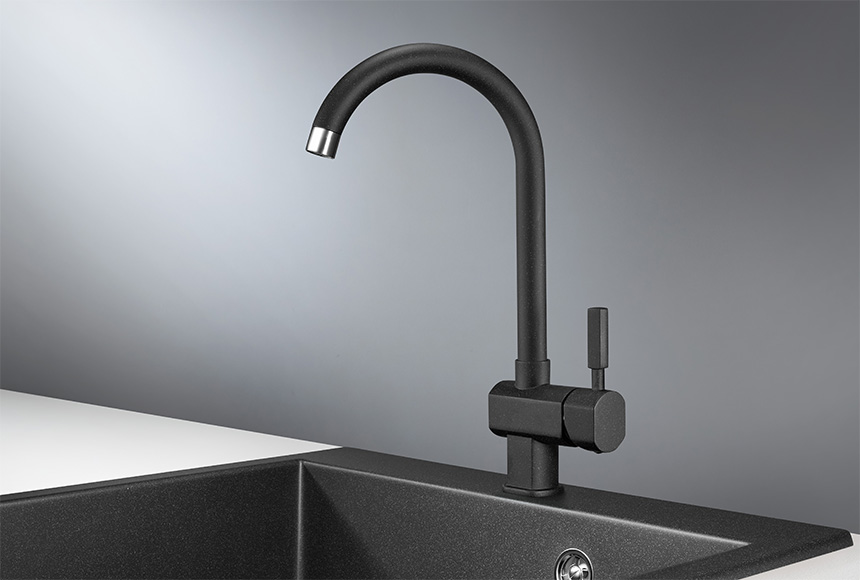 ST-31, ЧЁРНЫЙ, СМЕСИТЕЛЬ КУХОННЫЙ