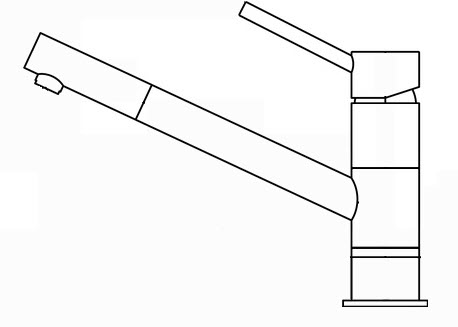 0010,  СМЕСИТЕЛЬ КУХОННЫЙ