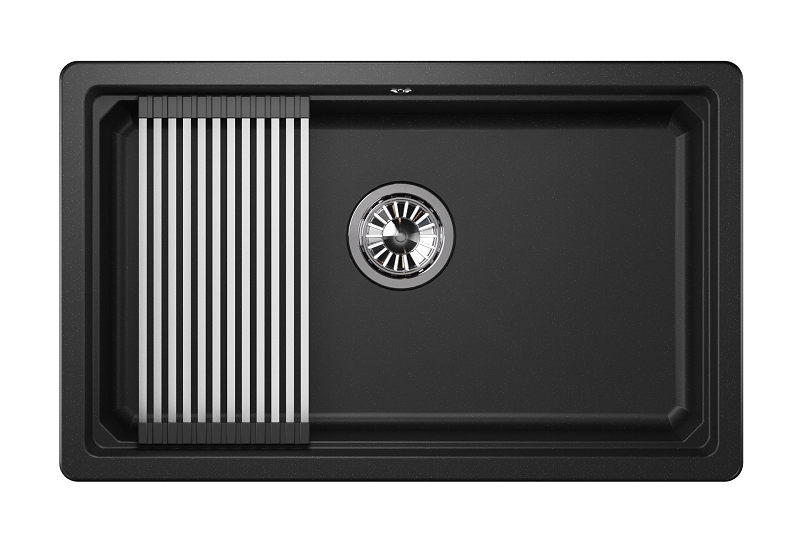 KS-7303U, ЧЁРНЫЙ  кухонная мойка, кварц