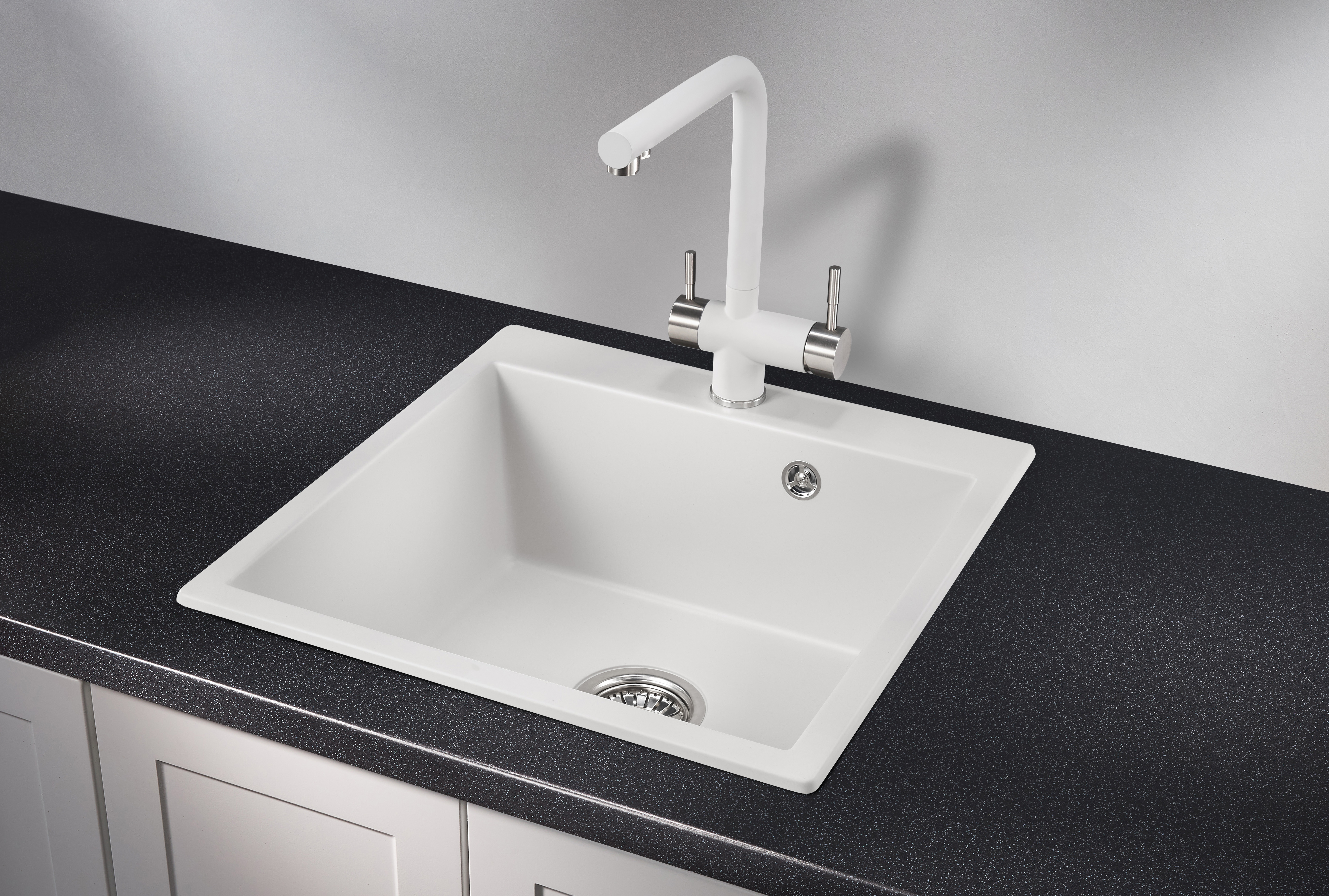 5102, АРКТИК (БЕЛЫЙ), кухонная мойка, кварц