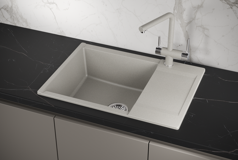 ES-7003, БАЗАЛЬТ, кухонная мойка, кварц, ESTETICA