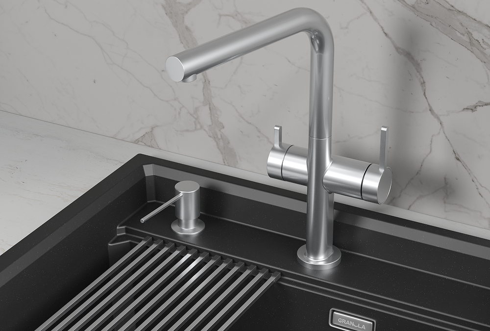 KS-8276, НЕРЖ, СМЕСИТЕЛЬ КУХОННЫЙ KITCHEN SPACE KS-8276, НЕРЖ, СМЕСИТЕЛЬ КУХОННЫЙ KITCHEN SPACE