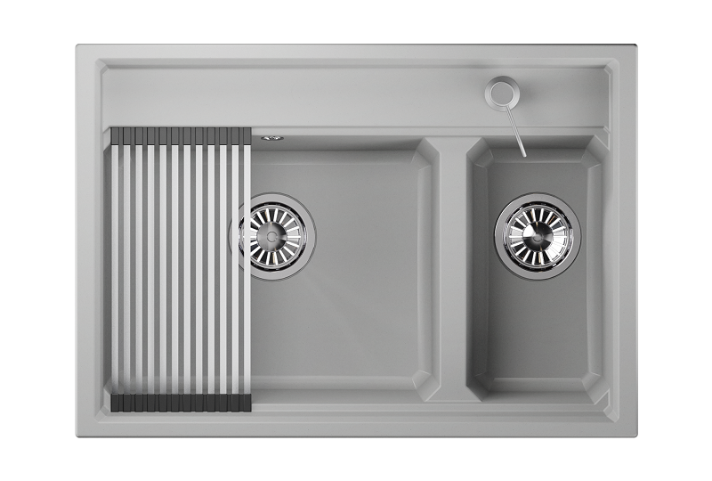 KS-7302, АРКТИК (БЕЛЫЙ), кухонная мойка, кварц