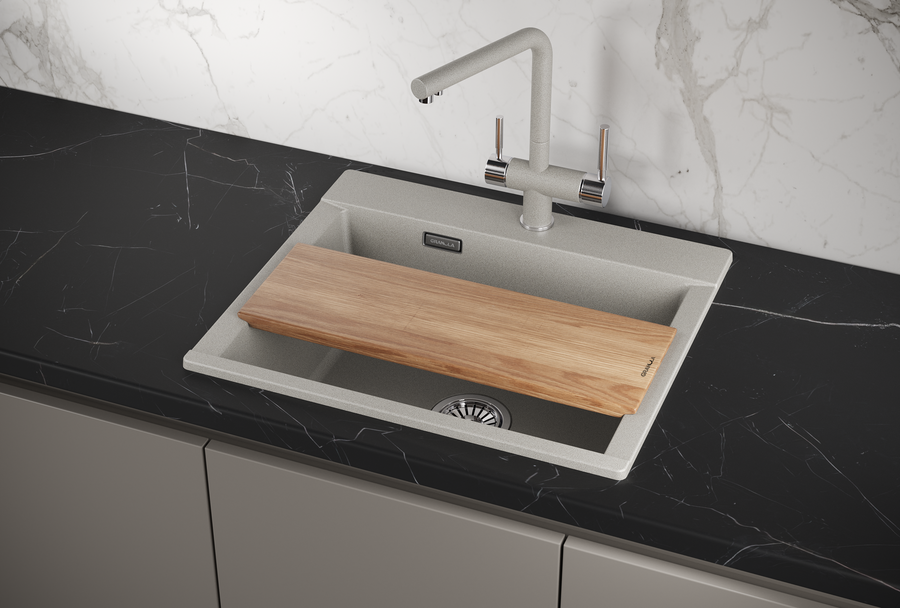 ES-5804, БАЗАЛЬТ, кухонная мойка, кварц, ESTETICA