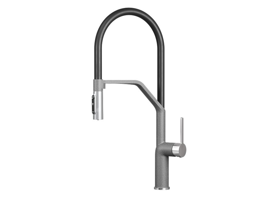 9012, ГРАФИТ (ЧЁРНО-СЕРЫЙ), СМЕСИТЕЛЬ КУХОННЫЙ