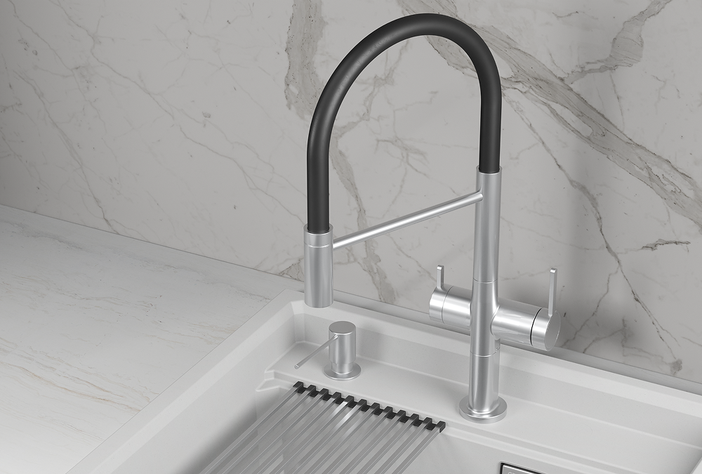 KS-8277, НЕРЖ, СМЕСИТЕЛЬ КУХОННЫЙ KITCHEN SPACE KS-8277, НЕРЖ, СМЕСИТЕЛЬ КУХОННЫЙ KITCHEN SPACE