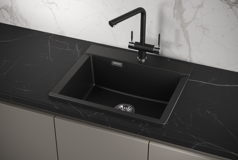 ES-5804, ТУРМАЛИН, кухонная мойка, кварц, ESTETICA