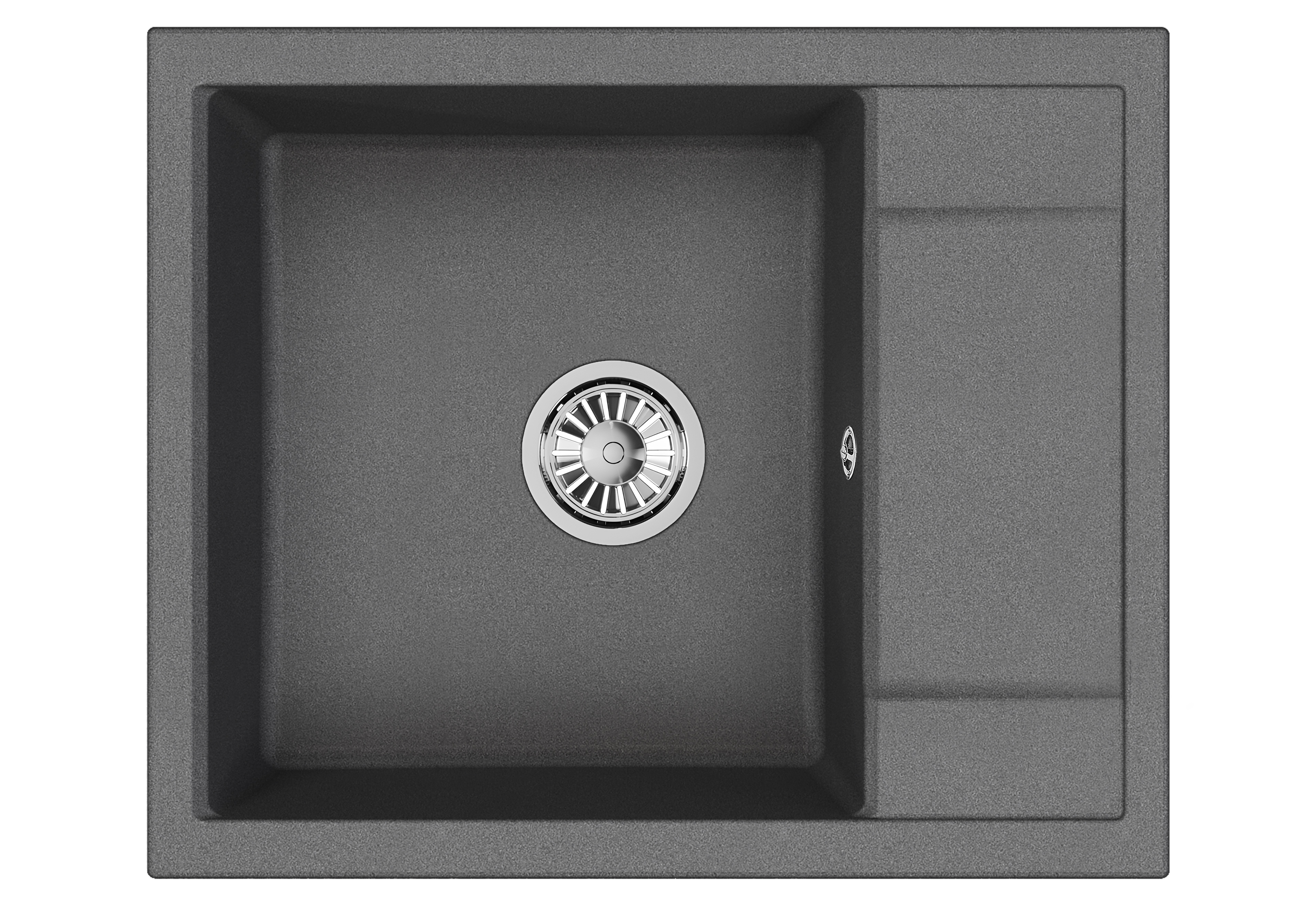 6002, ГРАФИТ (ЧЁРНО-СЕРЫЙ), кухонная мойка, кварц