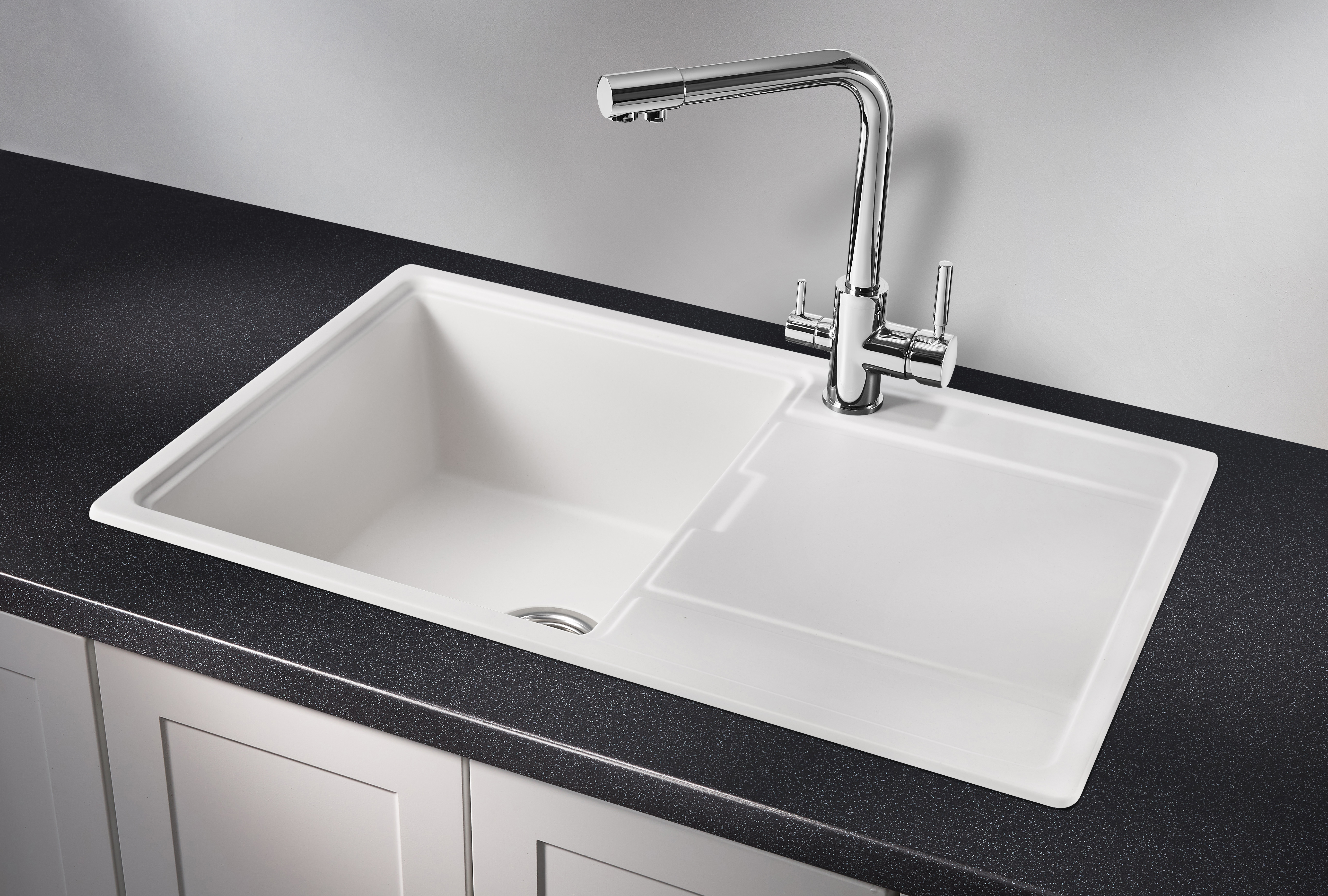 7804, АРКТИК (БЕЛЫЙ), кухонная мойка, кварц