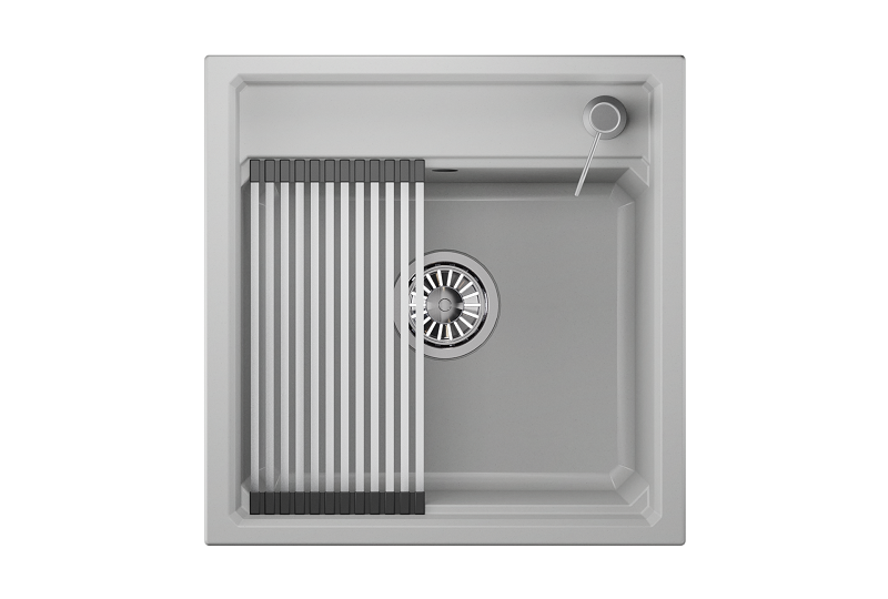 KS-5002, АРКТИК (БЕЛЫЙ)  кухонная мойка, кварц