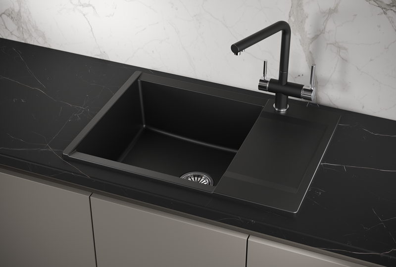 ES-7003, ТУРМАЛИН, кухонная мойка, кварц, ESTETICA