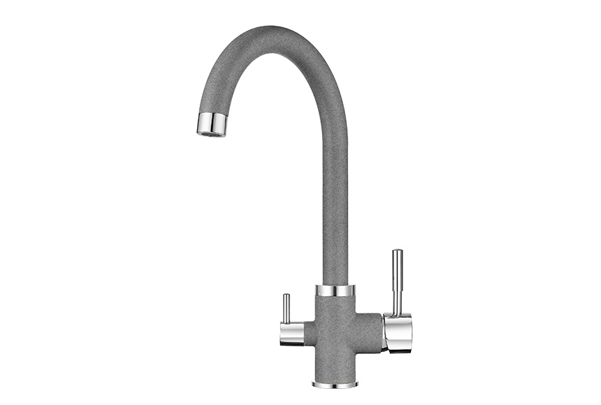 2168, ГРАФИТ (ЧЁРНО-СЕРЫЙ), СМЕСИТЕЛЬ КУХОННЫЙ