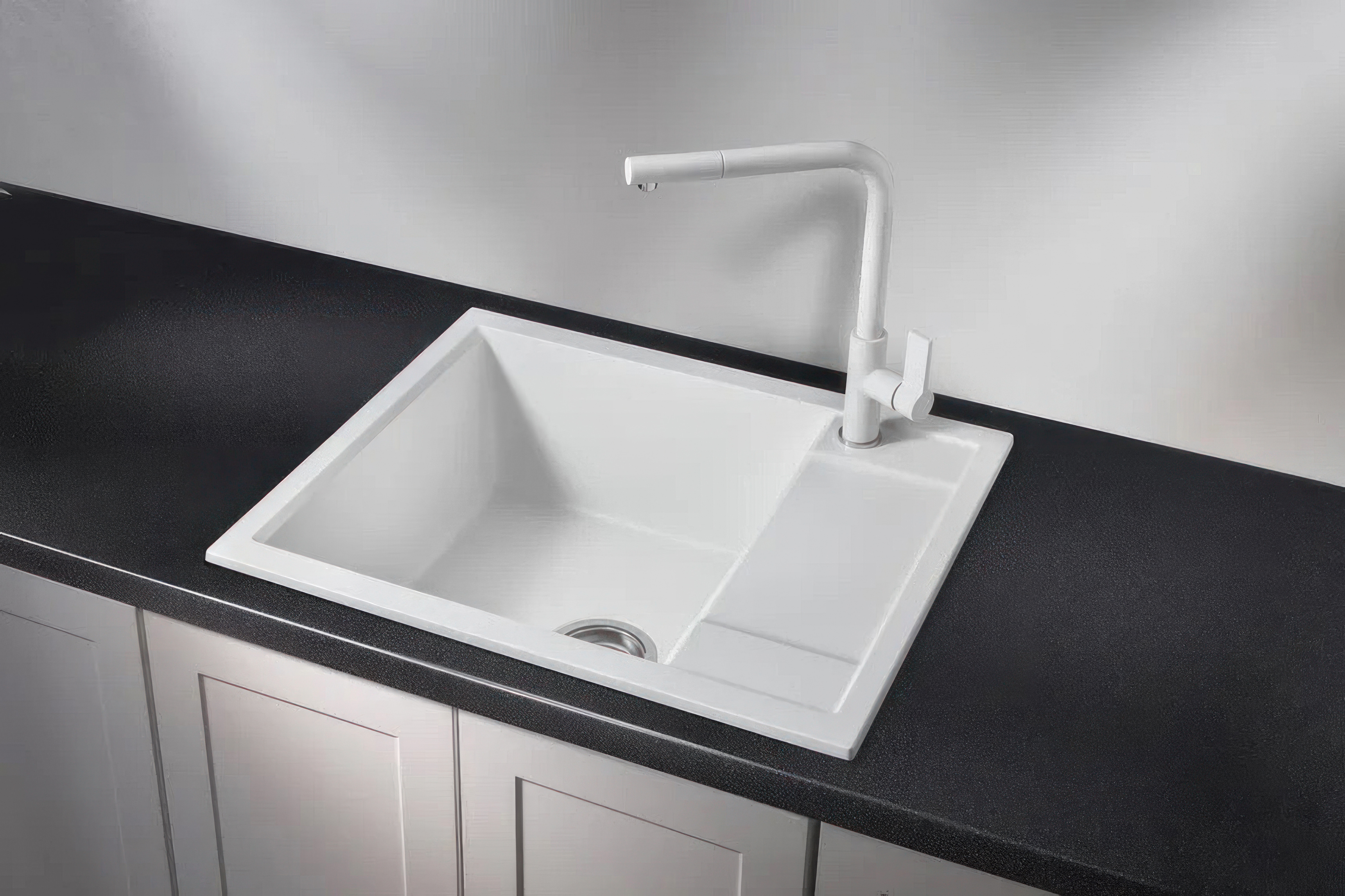 6002, АРКТИК (БЕЛЫЙ), кухонная мойка, кварц